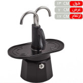 موکاپات میله ای دو کاپ مشکی و نقره ای